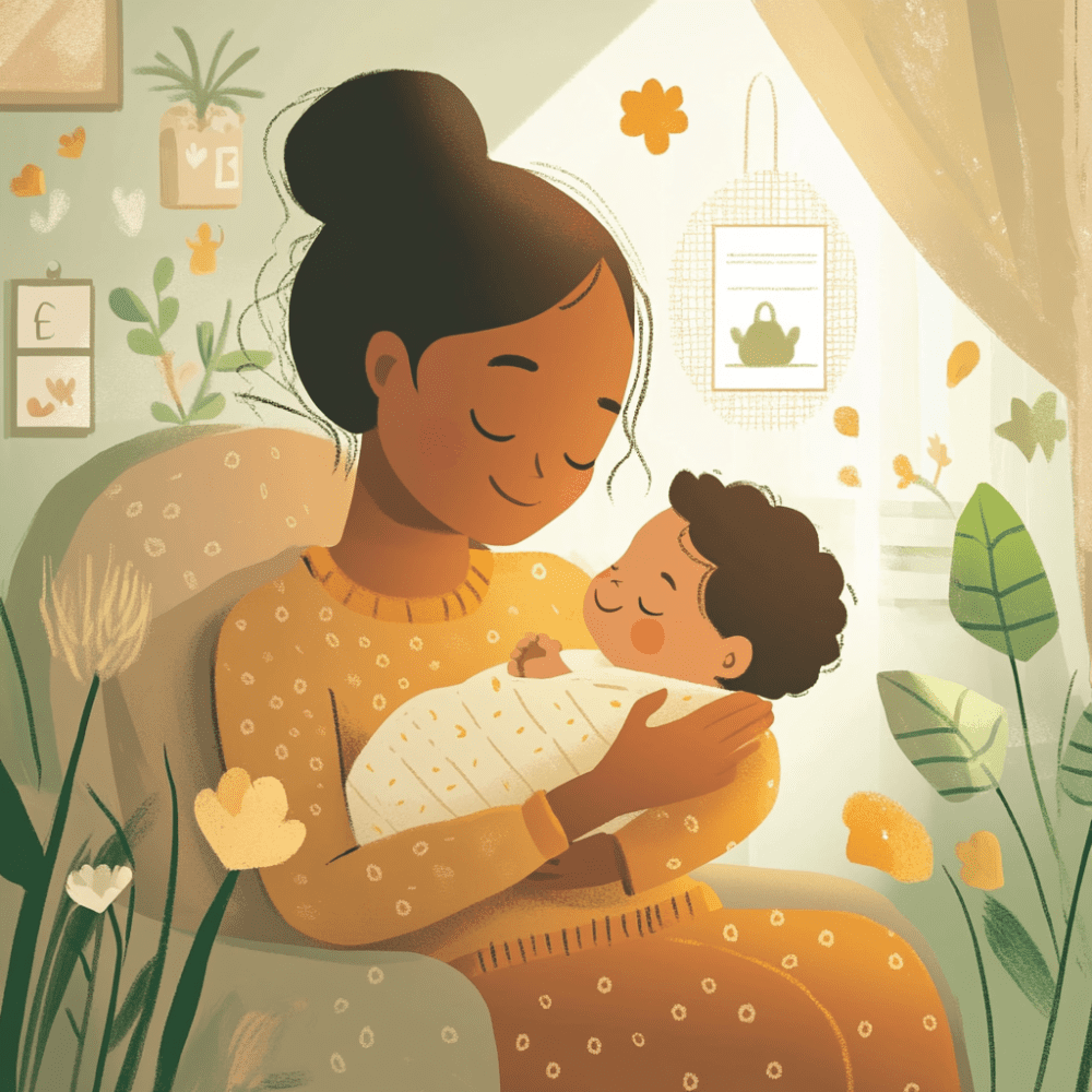 bercer son enfant pour apaiser les pleurs durant les pics de croissance
