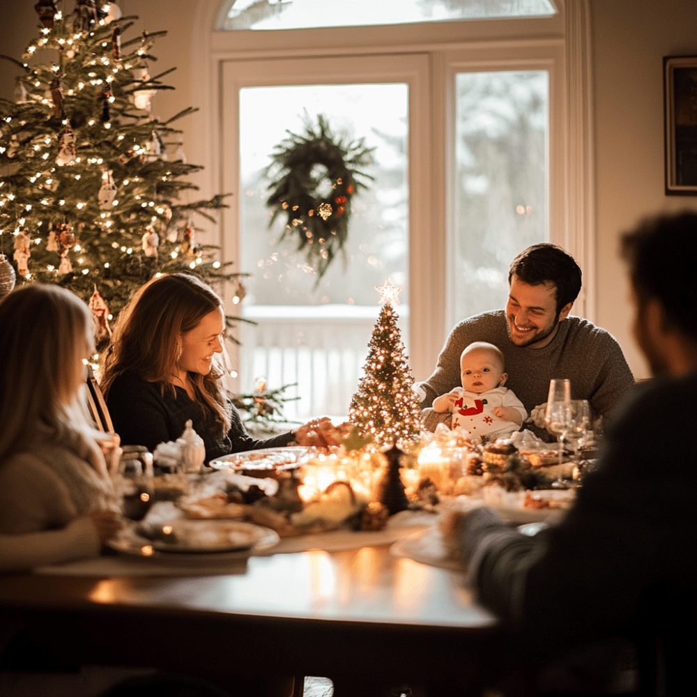 1er Noel en famille pour bébé