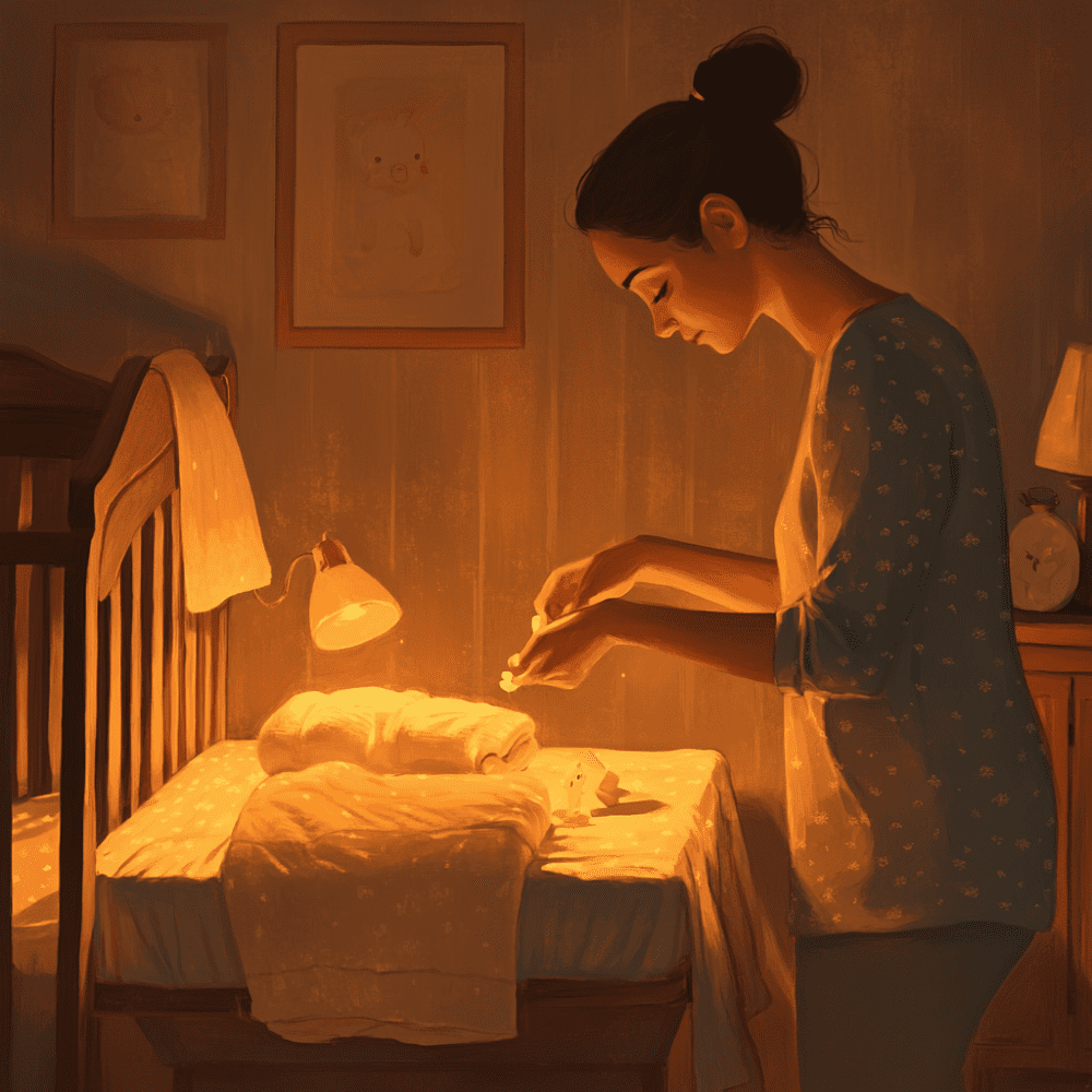 Maman cherchant le sommeil pendant une nuit hachée