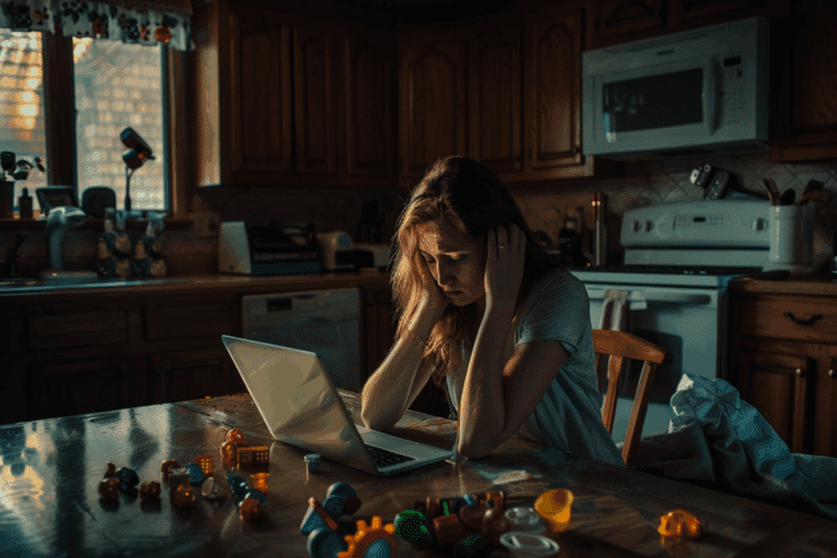 Jeune maman submergée par la charge mentale