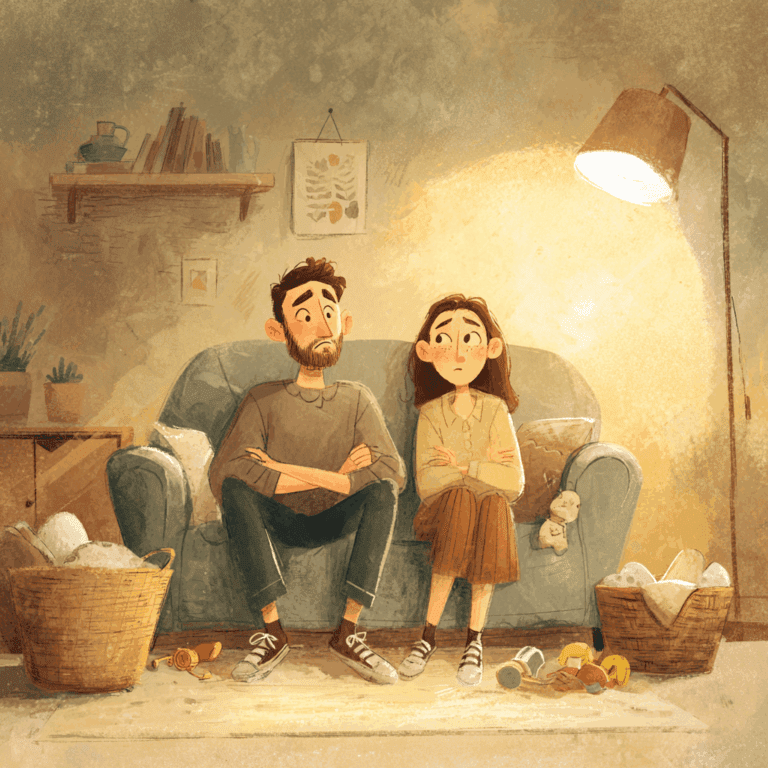 Un jeune couple de parents débordés par le quotidien