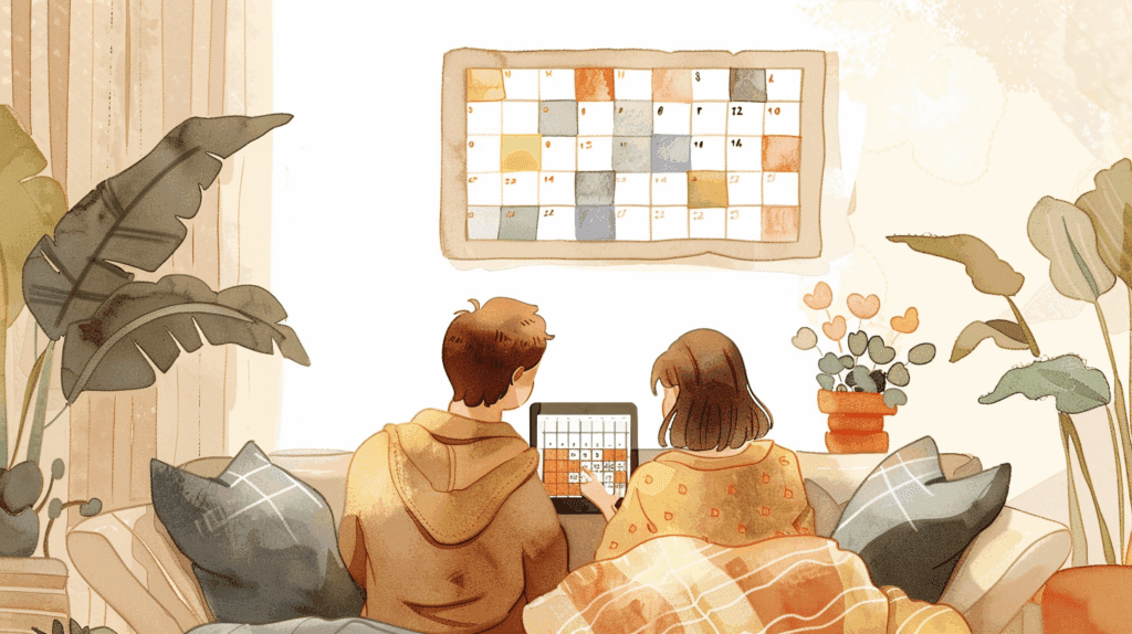 Organiser le planning à deux, ça aide énormément